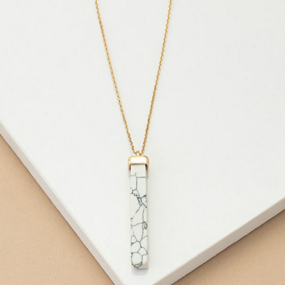 Closer to You Long Bar Pendant Necklace